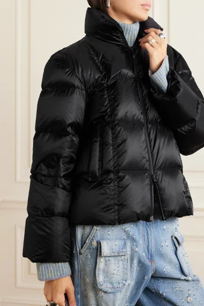 Moncler Byrone Logo Down Jacket In Black