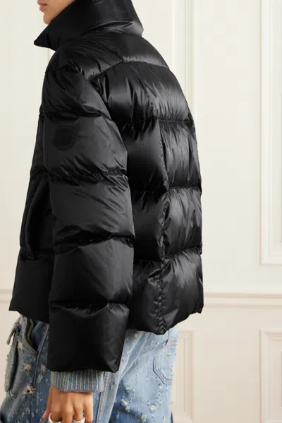 Moncler Byrone Logo Down Jacket In Black