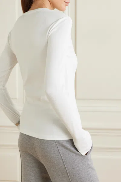 Totême Long-sleeved T-shirt In White