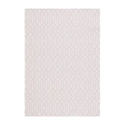 Martha Stewart Luna Geometric Water Resistant Indoor Rectangular Area Rug In Pink