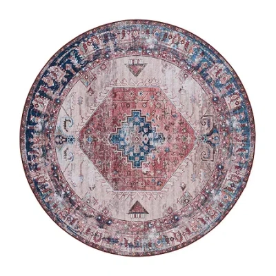 Safavieh Tucson Zoey 6'x6' Indoor Round Area Rug In Sand