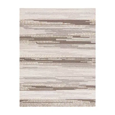 Martha Stewart Edna Stripe Hand Tufted Indoor Rectangular Area Rug In Brown
