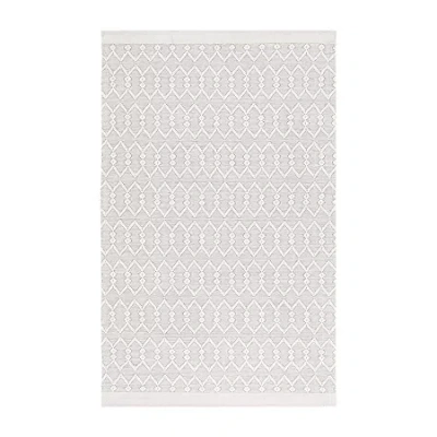 Martha Stewart Aria Bordered Loomed Indoor Rectangular Area Rug In White