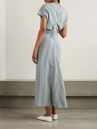 Totême Pleated Checked Dress In Multi