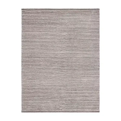 Martha Stewart Ina Stripe Woven Indoor Rectangular Area Rug In Brown