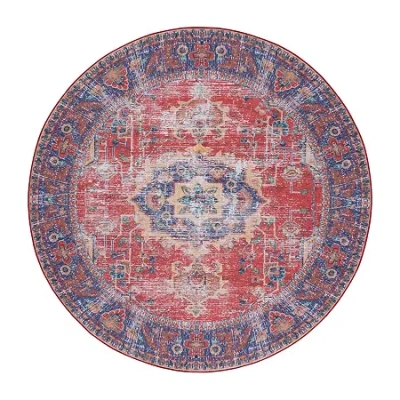 Safavieh Tucson Levi 6'x6' Indoor Round Area Rug In Red