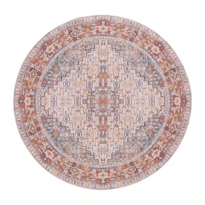 Safavieh Tucson Ivy 6'x6' Indoor Round Area Rug In Sand