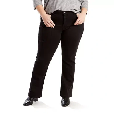 Levi 's Womens Plus Classic Straight Jean In Black