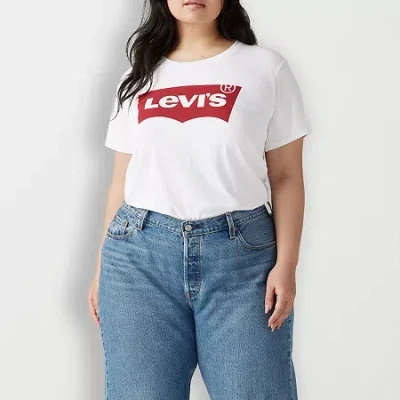 Levi 's Women's Plus Short Sleeve Perfect T-shirt In White