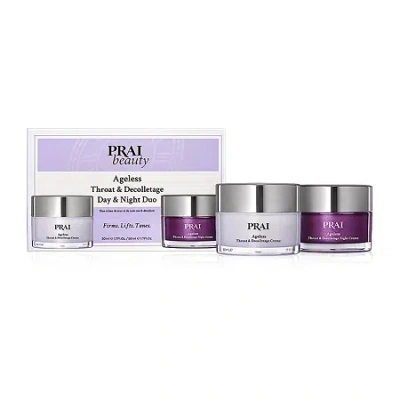 Prai Beauty Ageless Throat & Decolletage Day & Night Duo In Transparent
