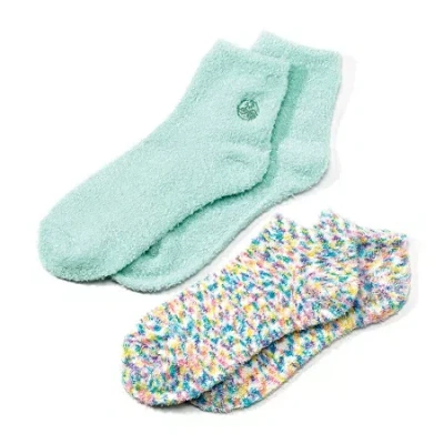 Earth Therapeutics Green & Multi Colored Aloe Moisturizing Socks In Green