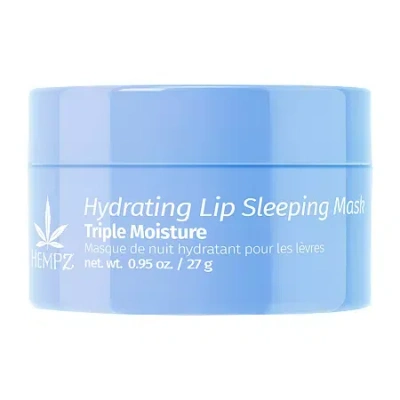 Hempz Triple Moisture Fresh Citrus Hydrating Lip Sleeping Mask .95 oz In Blue