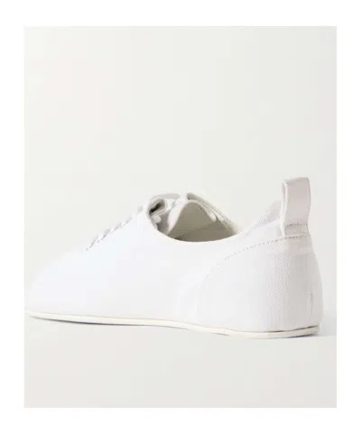 Totême Recycled Cotton-twill Sneakers In White