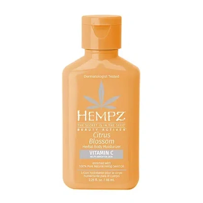 Hempz Mini Citrus Blossom Herbal Body Moisturizer With Brightening Vitamin C 2.25 Oz. In Orange