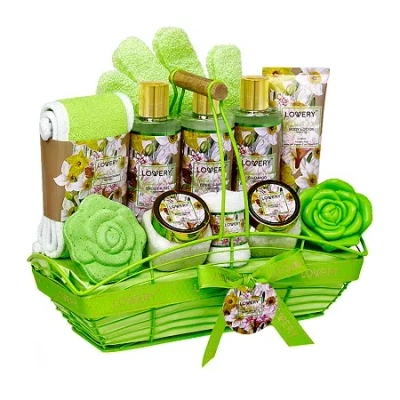 Lovery Magnolia And Jasmine Home Bath Set - 13pc Body Care Spa Kit In Transparent