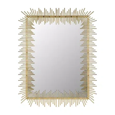 Safavieh Sunray Wall Mount Rectangular Wall Mirror In Yellow
