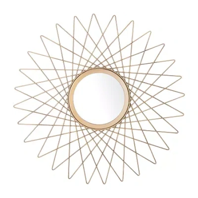 Safavieh Bilsons Wall Mount Round Wall Mirror In Yellow