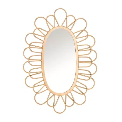 Safavieh Rime Wall Mount Oval Wall Mirror In Yellow