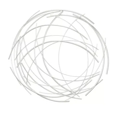 Cheungs Silver Abstract Round Metal Wall Art In Silver