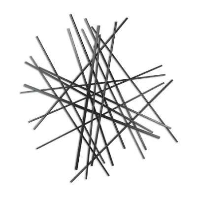 Cheungs Avalon Black Large Abstract Metal Wall Art In Black