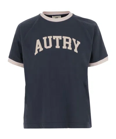 Autry College Raglan-sleeve T-shirt In Black