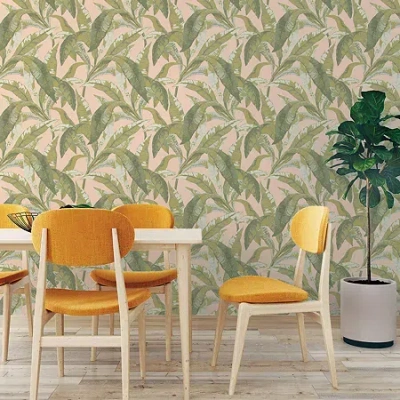 Tempaper Banana Leaf Peel & Stick Wallpaper In Green