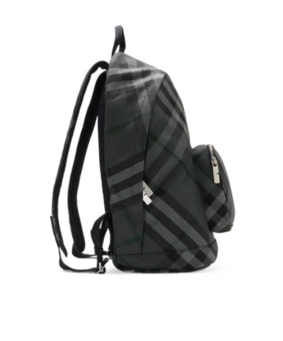 Burberry Check-pattern Knight-plaque Backpack In Gray