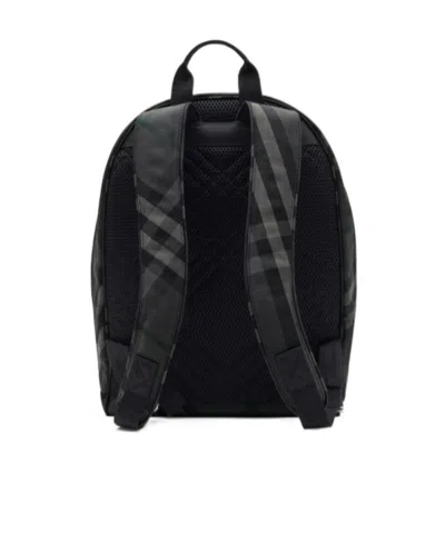 Burberry Check-pattern Knight-plaque Backpack In Gray