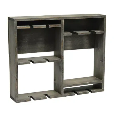 All The Rages Elegant Designs Bartow Wall Mounted Wine Rack In Gray