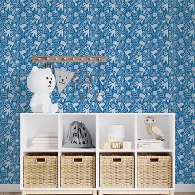 Tempaper Otomi Dove Peel & Stick Wallpaper In Blue