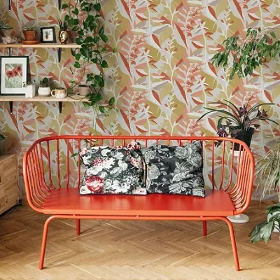 Tempaper Petite Garden Peel & Stick Wallpaper In Pink