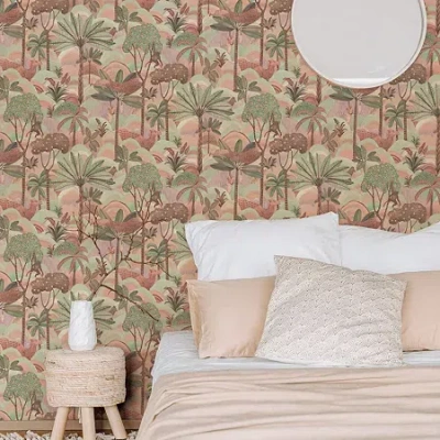 Tempaper Desert Palm Peel & Stick Wallpaper In Green