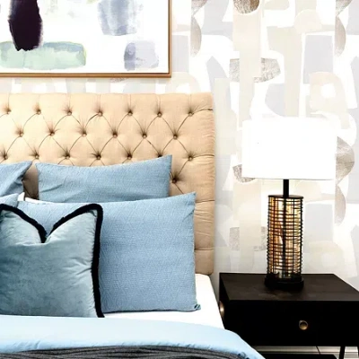 Tempaper Geo Composition Peel & Stick Wallpaper In White