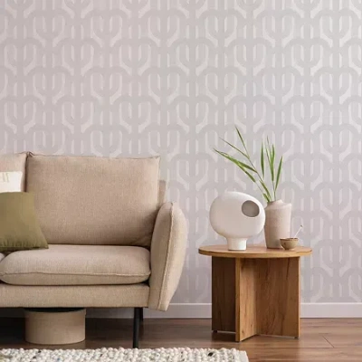 Tempaper Lattice Peel & Stick Wallpaper In Gray