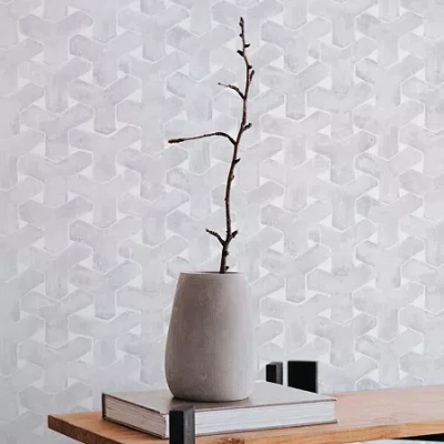 Tempaper Trellis Peel & Stick Wallpaper In Gray