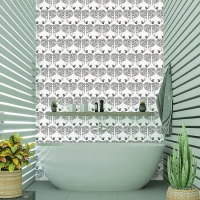 Tempaper Block Print Peel & Stick Wallpaper In Black