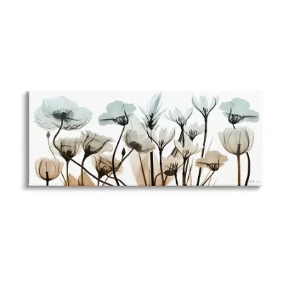Stupell Industries Mixed X-ray Flowers Canvas Art In Blue