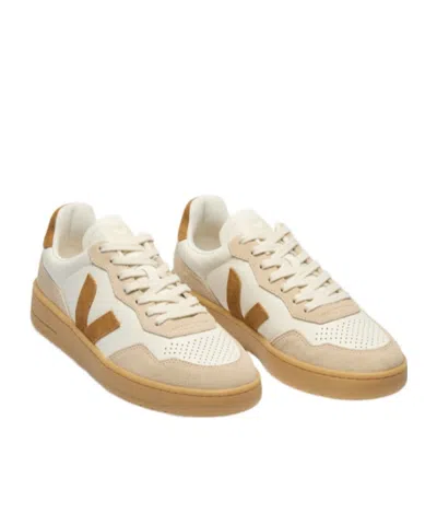 Veja V-90 Lace-up Sneakers In Neutral