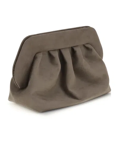 Themoirè Bios Clutch Bag In Brown