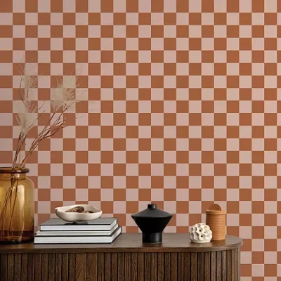 Tempaper Checkmate Peel & Stick Wallpaper In Pink