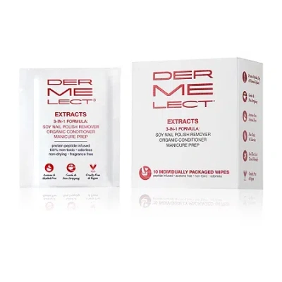 Dermelect 3 In 1 Soy Wipe Nail Polish Remover In White