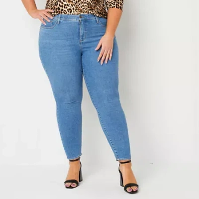 Bold Elements Womens Plus Skinny Fit Jean In Blue