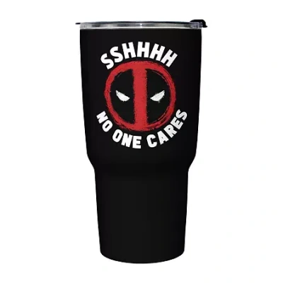 Disney Collection Deadpool No One Cares 27 oz Stainless Steel Travel Mug In Black