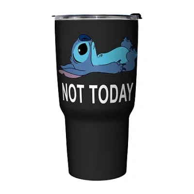 Disney Collection Stitch Not Today 27 oz Stainless Steel Travel Mug In Black