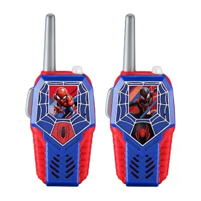 Disney Collection Spiderman Light Up Toy Walkie Talkies In Transparent