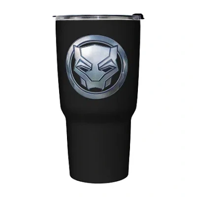 Disney Collection Black Panther Wakanda Forever Logo 27 oz Stainless Steel Travel Mug In Black
