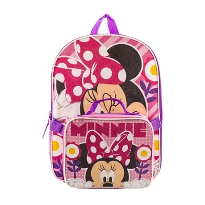 Disney Minnie Mouse Disney Girls Minnie Mouse Adjustable Straps 2-pc. Backpack In Pink