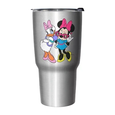 Disney Collection Mickey Just Girls 27 oz Stainless Steel Travel Mug In Silver