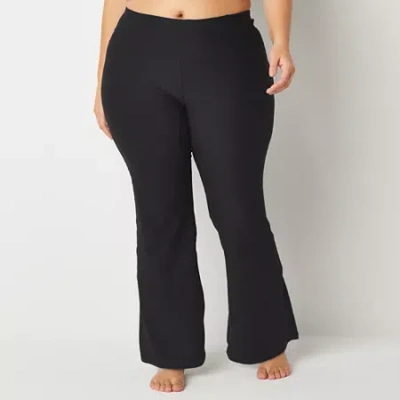 Xersion Evercontour Womens High Rise Plus Yoga Pant In Black