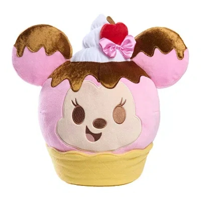 Disney Collection Munchlings 10" Strawberry Sundae Scented Minnie Mouse Stuffed Animal In Transparent